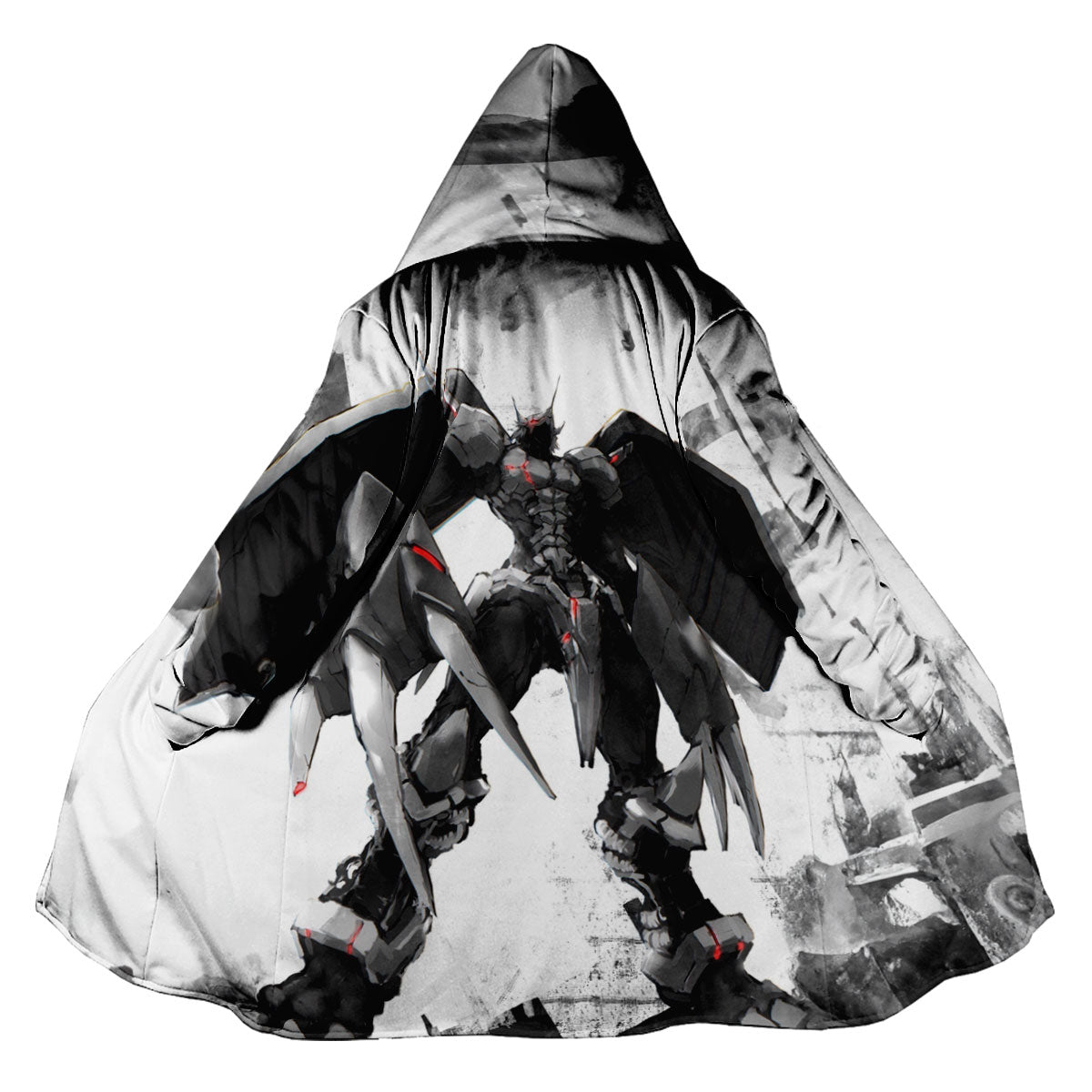 Digimon Adventure Wargreymon Black And White Battle Damage Anime Apparel