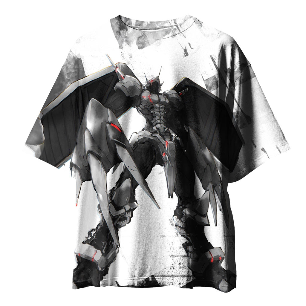 Digimon Adventure Wargreymon Black And White Battle Damage Anime Apparel