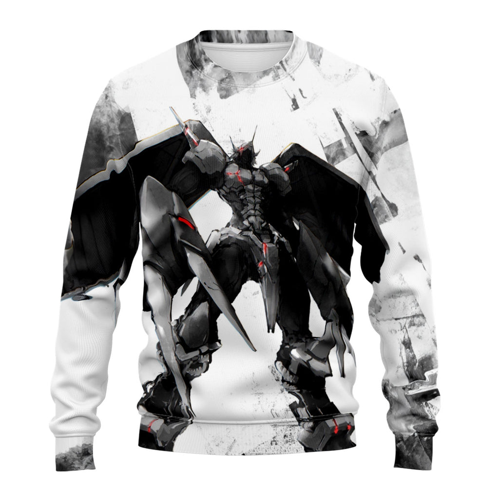 Digimon Adventure Wargreymon Black And White Battle Damage Anime Apparel