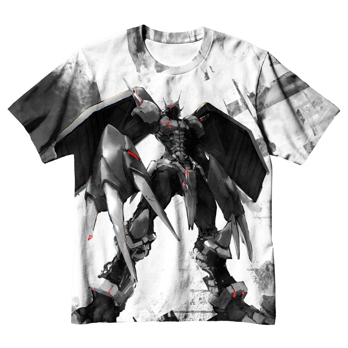 Digimon Adventure Wargreymon Black And White Battle Damage Anime Apparel
