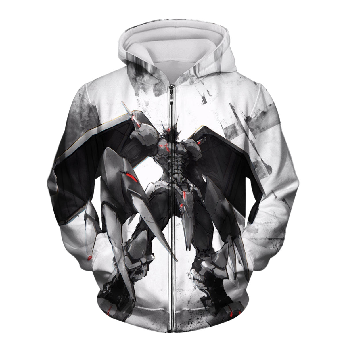 Digimon Adventure Wargreymon Black And White Battle Damage Anime Apparel