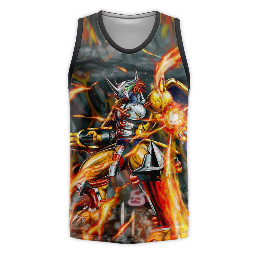 Digimon Adventure Wargreymon Blazing Orange Flames Anime Apparel
