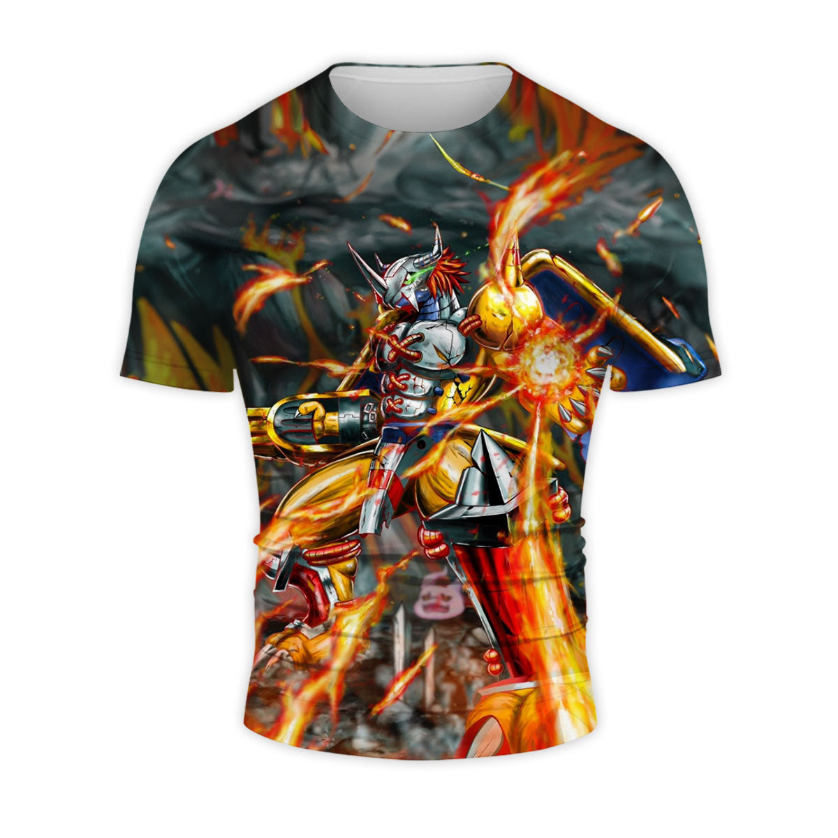 Digimon Adventure Wargreymon Blazing Orange Flames Anime Apparel