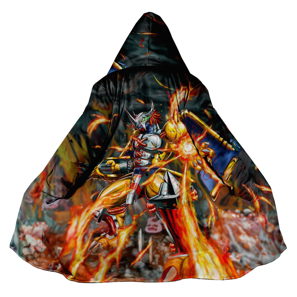 Digimon Adventure Wargreymon Blazing Orange Flames Anime Apparel