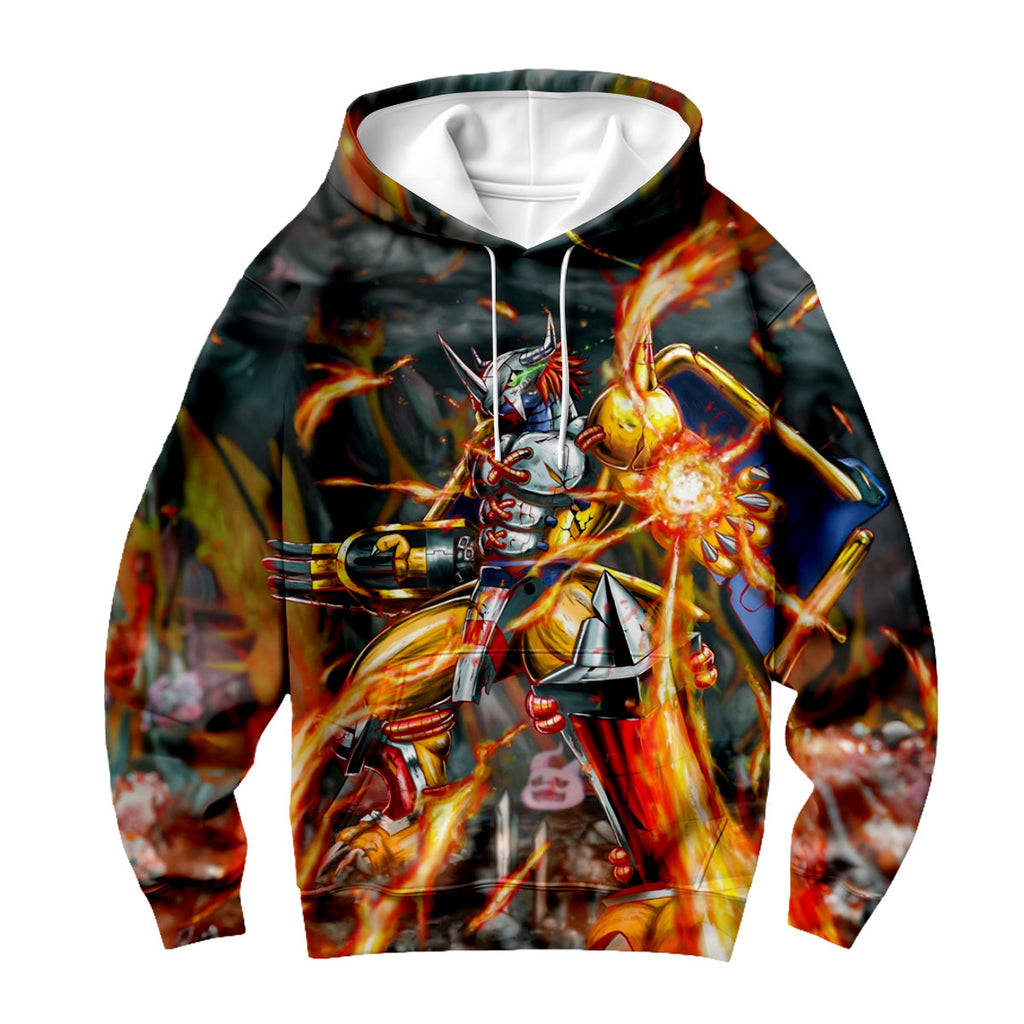 Digimon Adventure Wargreymon Blazing Orange Flames Anime Apparel