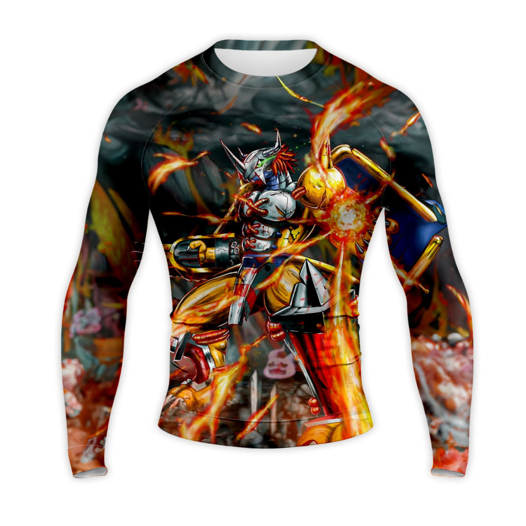 Digimon Adventure Wargreymon Blazing Orange Flames Anime Apparel