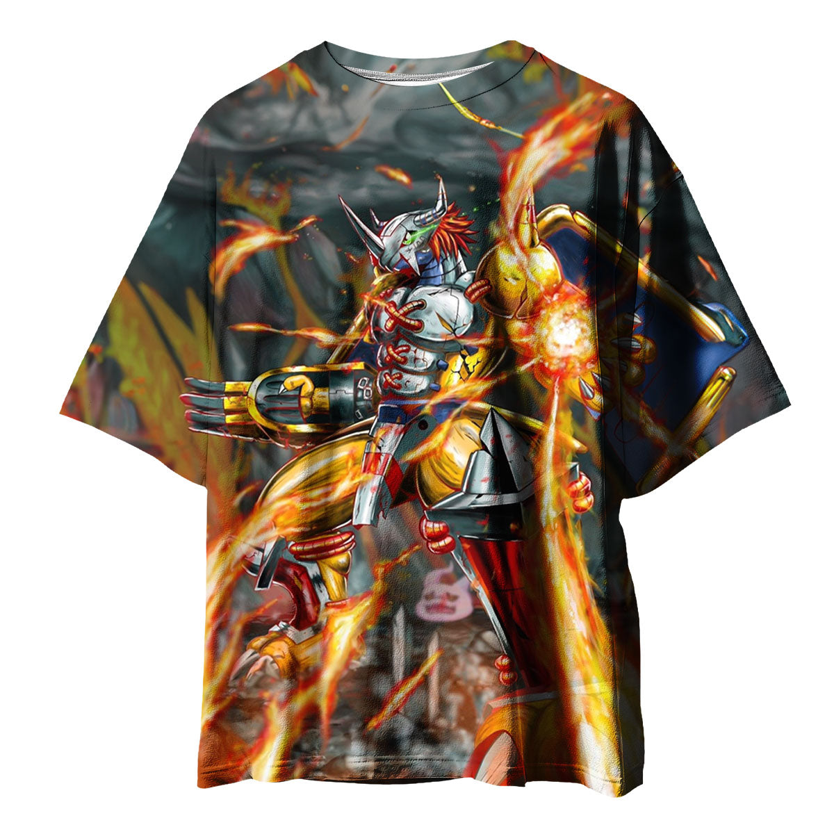 Digimon Adventure Wargreymon Blazing Orange Flames Anime Apparel