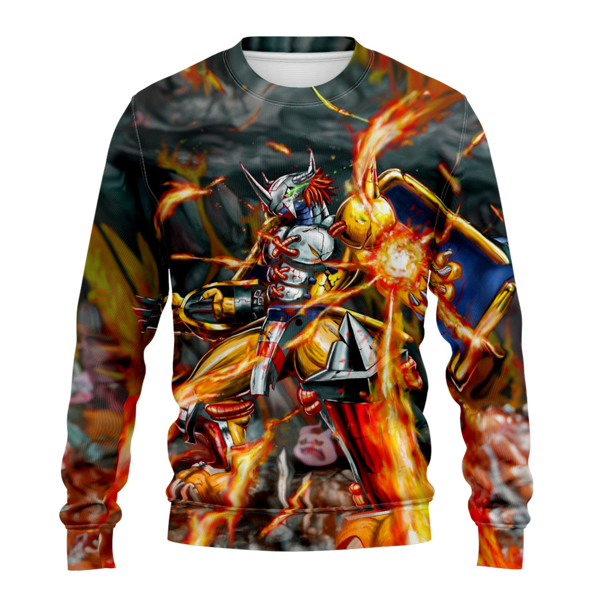 Digimon Adventure Wargreymon Blazing Orange Flames Anime Apparel