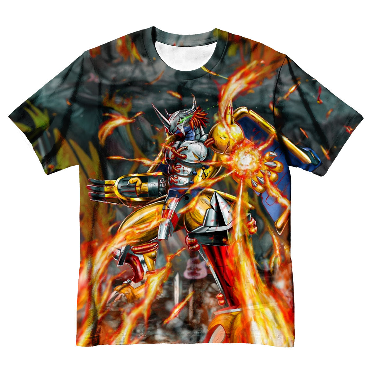 Digimon Adventure Wargreymon Blazing Orange Flames Anime Apparel