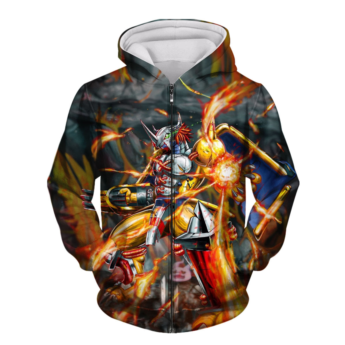Digimon Adventure Wargreymon Blazing Orange Flames Anime Apparel