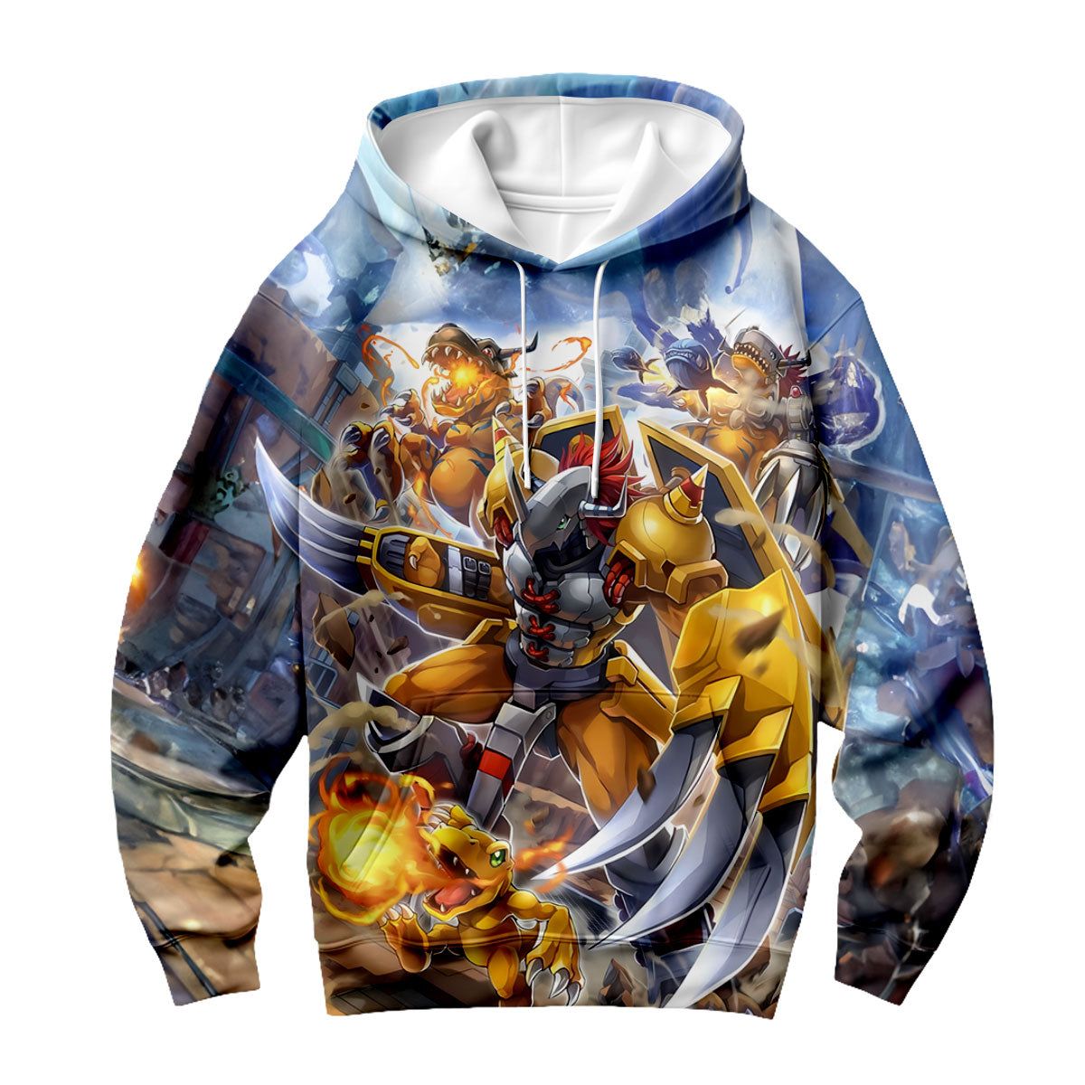 Digimon Adventure Wargreymon Blue Armor In Battle Anime Apparel