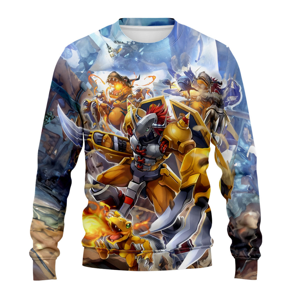Digimon Adventure Wargreymon Blue Armor In Battle Anime Apparel