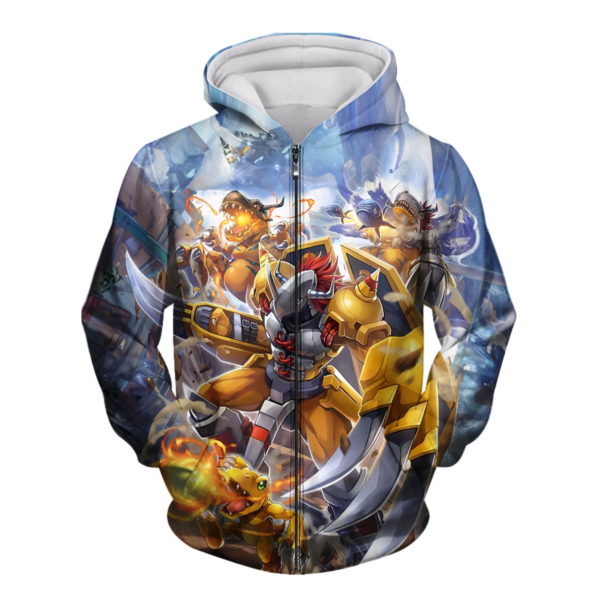 Digimon Adventure Wargreymon Blue Armor In Battle Anime Apparel