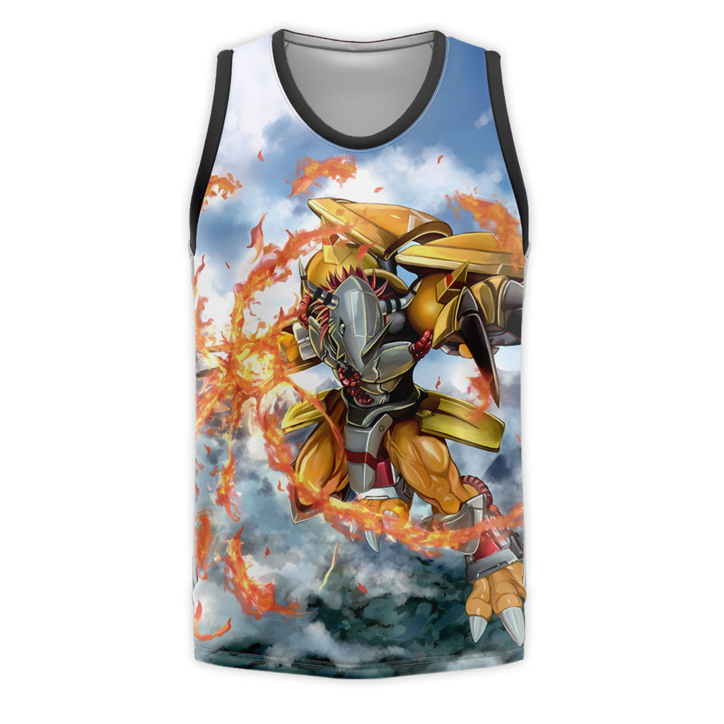 Digimon Adventure Wargreymon Blue In Flames Battle Anime Apparel