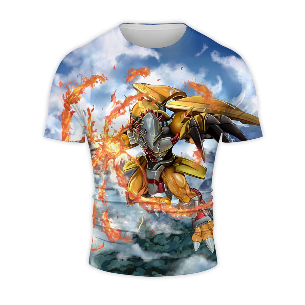 Digimon Adventure Wargreymon Blue In Flames Battle Anime Apparel