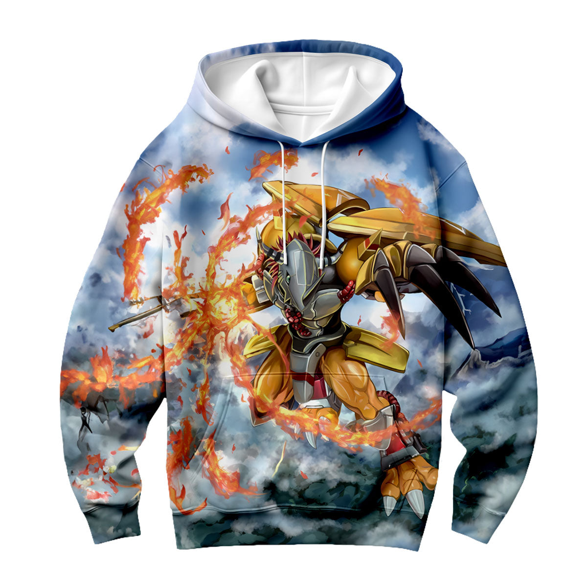 Digimon Adventure Wargreymon Blue In Flames Battle Anime Apparel