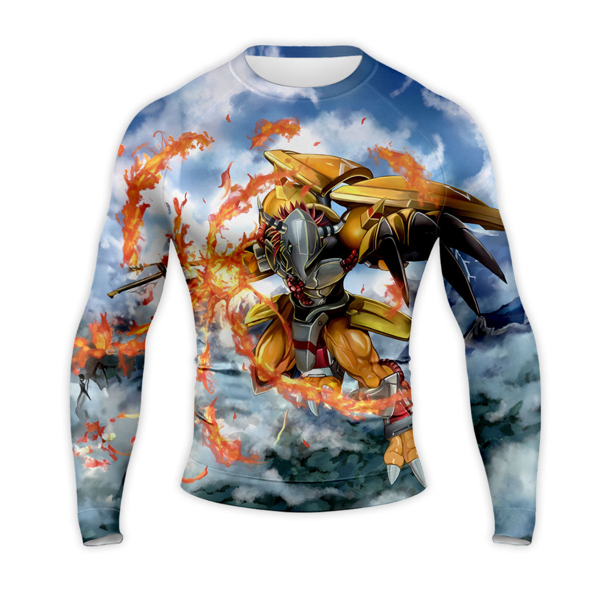 Digimon Adventure Wargreymon Blue In Flames Battle Anime Apparel