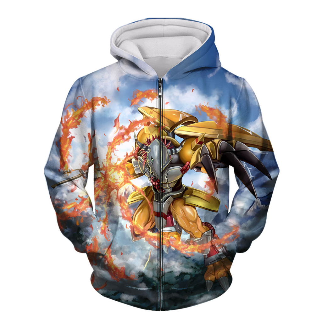 Digimon Adventure Wargreymon Blue In Flames Battle Anime Apparel
