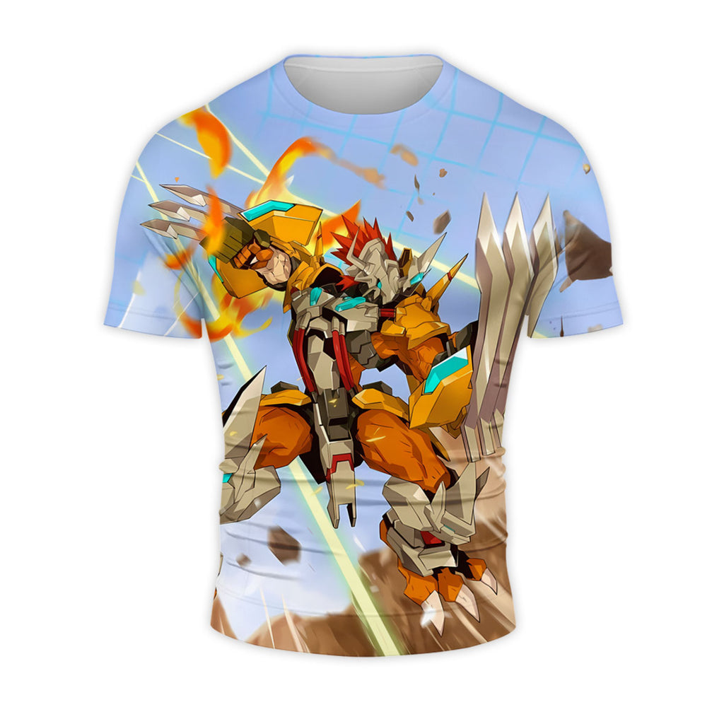 Digimon Adventure Wargreymon Charging With Orange Energy Anime Apparel