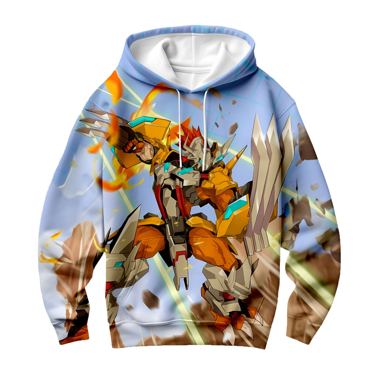 Digimon Adventure Wargreymon Charging With Orange Energy Anime Apparel