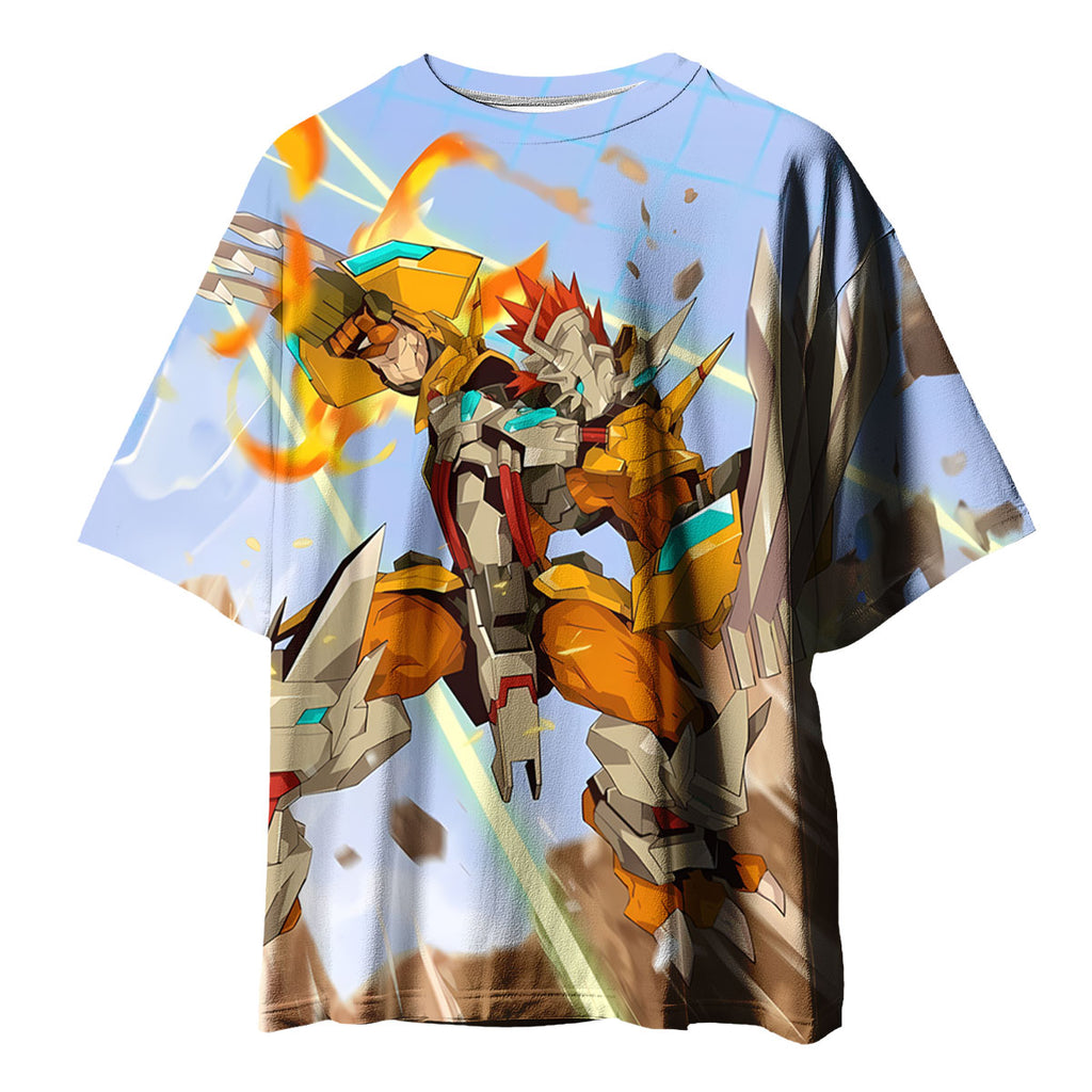 Digimon Adventure Wargreymon Charging With Orange Energy Anime Apparel