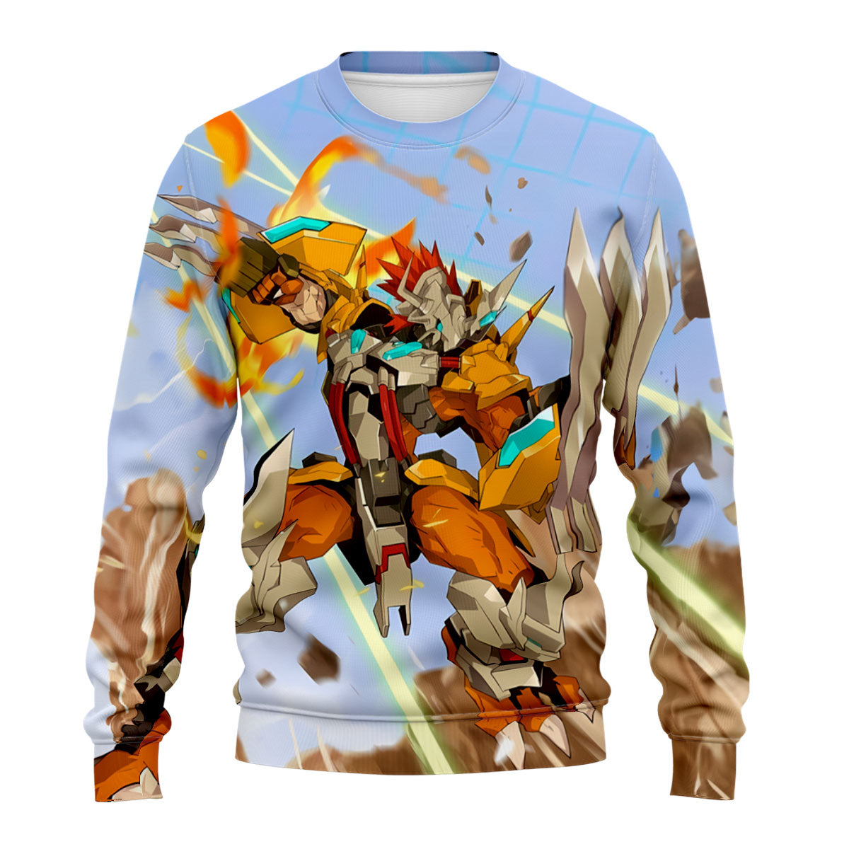Digimon Adventure Wargreymon Charging With Orange Energy Anime Apparel