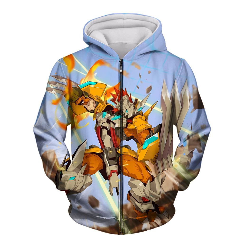 Digimon Adventure Wargreymon Charging With Orange Energy Anime Apparel
