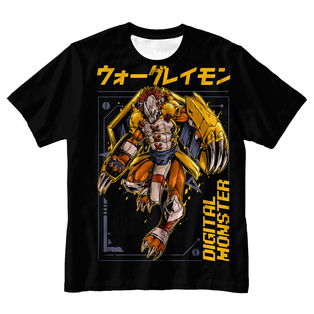 Digimon Adventure Wargreymon Dynamic Yellow Battle Pose Anime Apparel