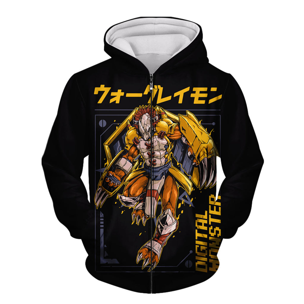Digimon Adventure Wargreymon Dynamic Yellow Battle Pose Anime Apparel