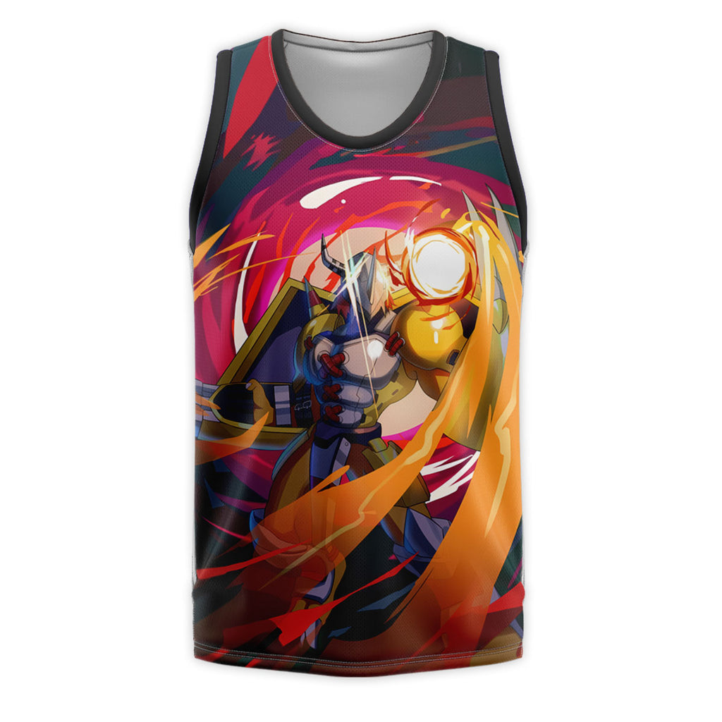 Digimon Adventure Wargreymon Emitting Red Power Glow Anime Apparel