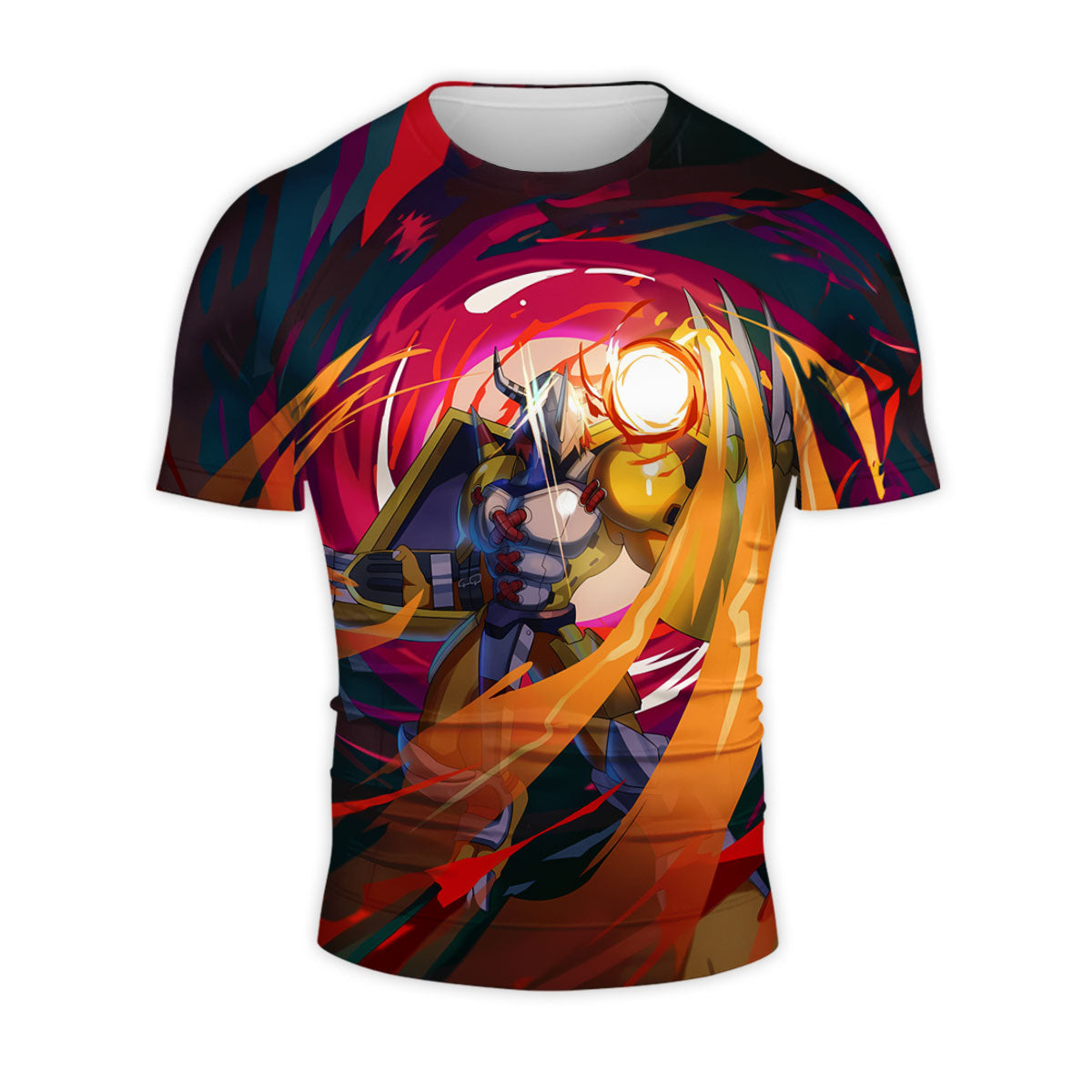 Digimon Adventure Wargreymon Emitting Red Power Glow Anime Apparel