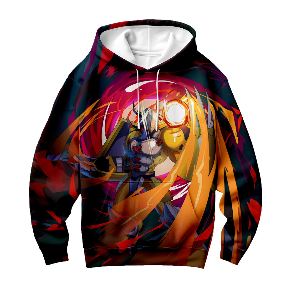 Digimon Adventure Wargreymon Emitting Red Power Glow Anime Apparel