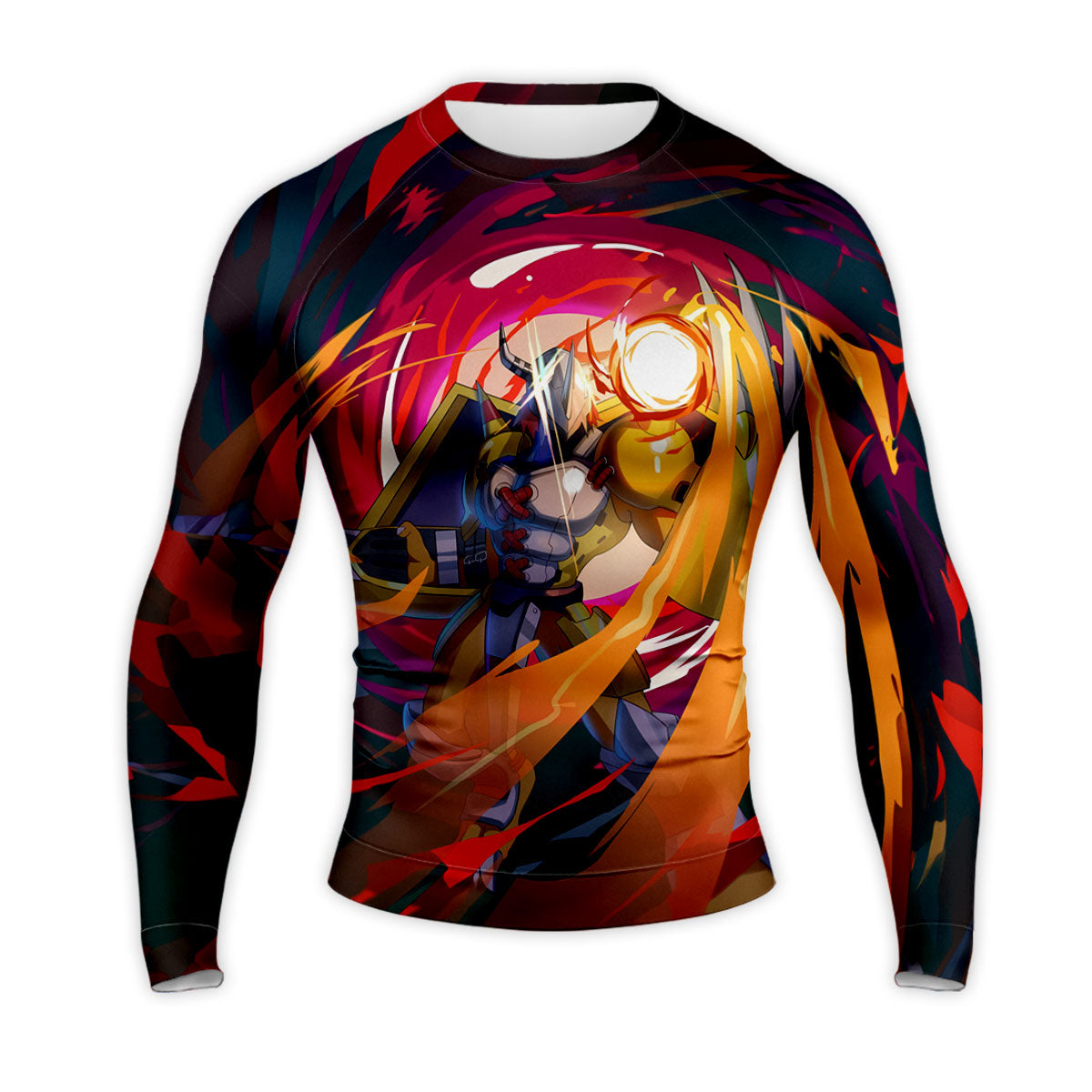 Digimon Adventure Wargreymon Emitting Red Power Glow Anime Apparel