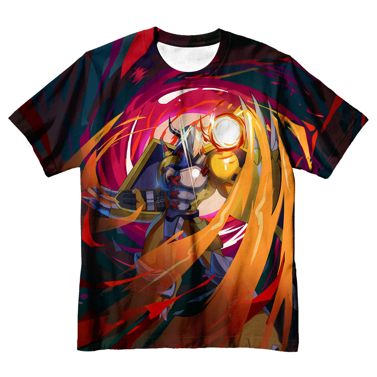 Digimon Adventure Wargreymon Emitting Red Power Glow Anime Apparel