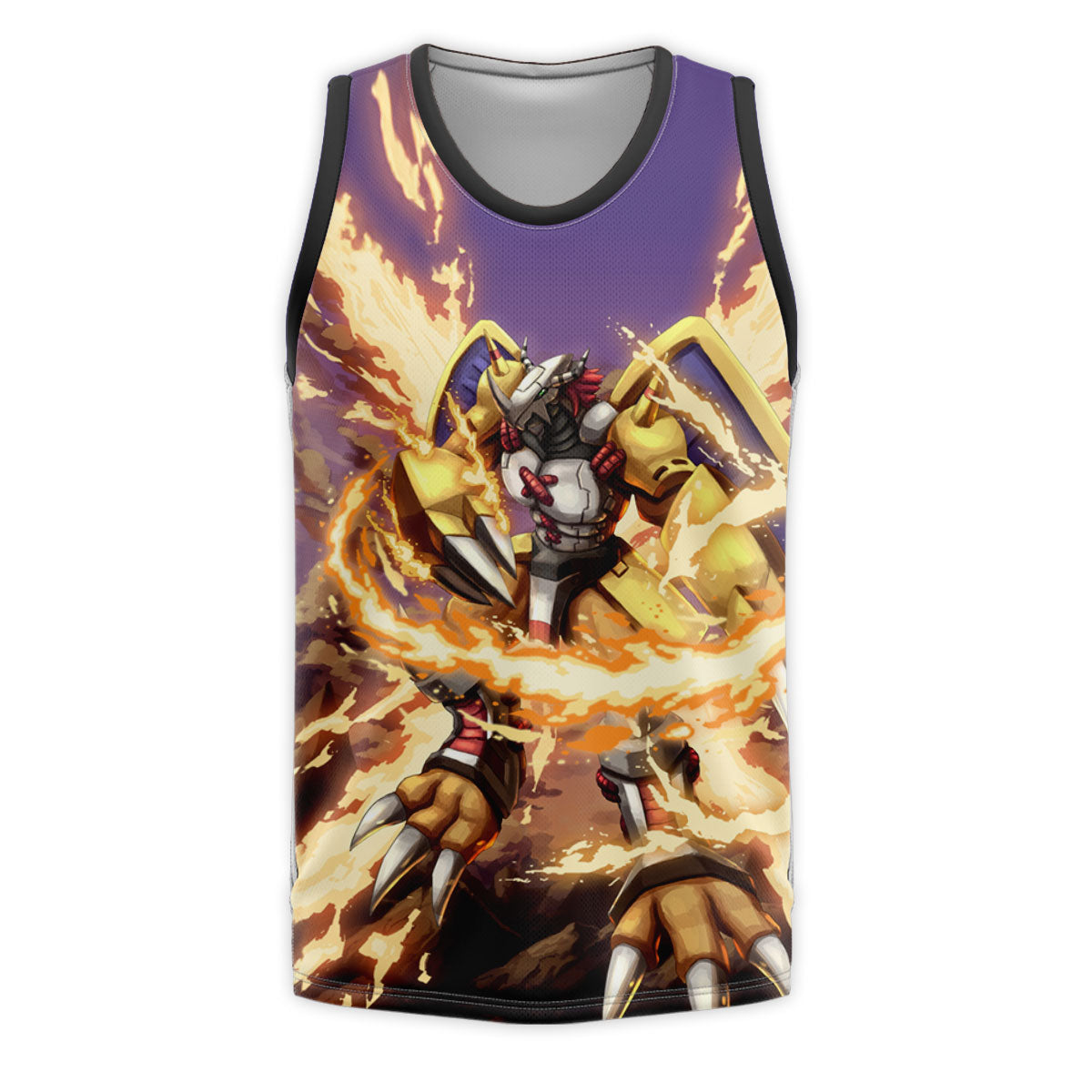 Digimon Adventure Wargreymon Engulfed In Blazing Flames Battle Anime Apparel