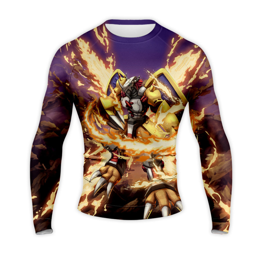 Digimon Adventure Wargreymon Engulfed In Blazing Flames Battle Anime Apparel