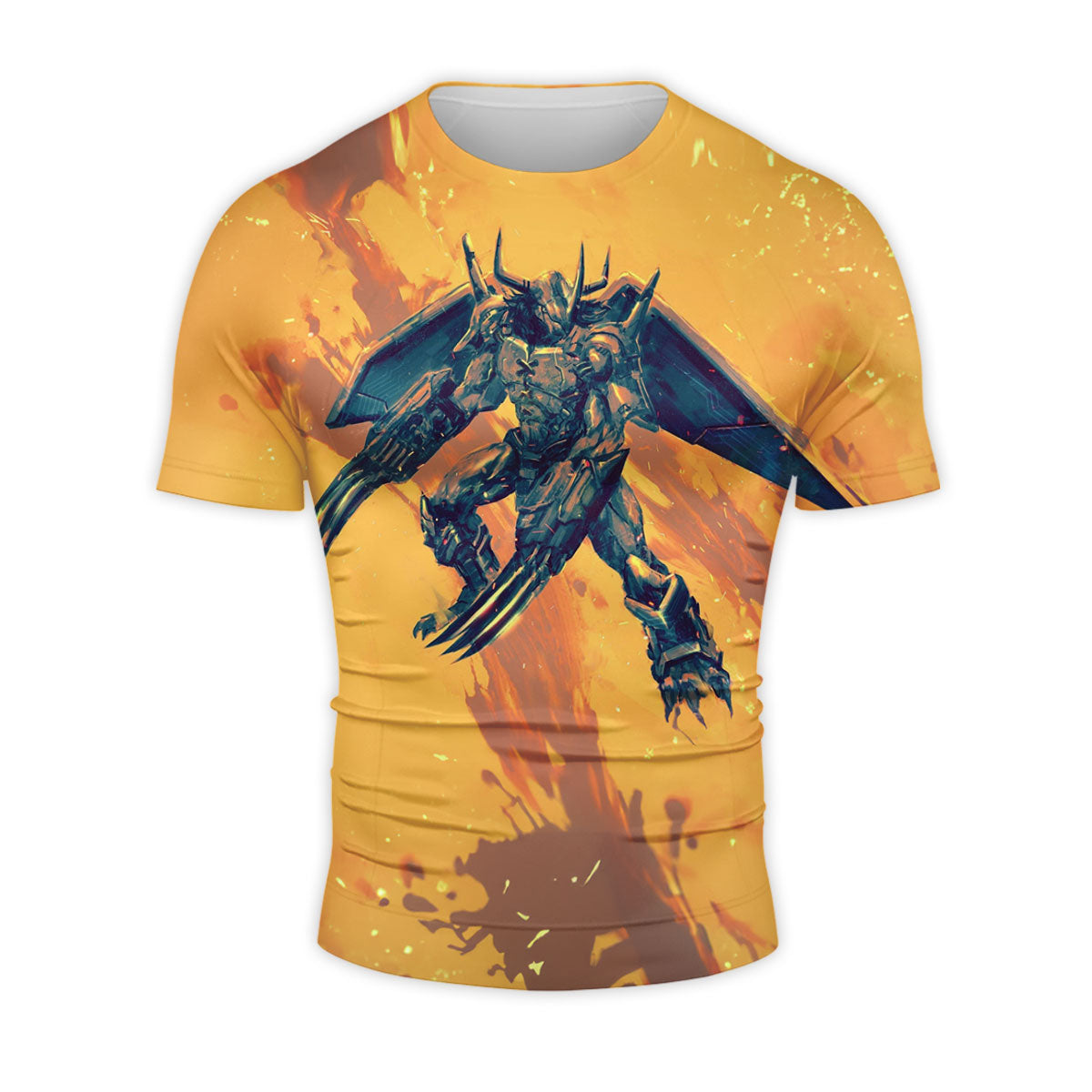 Digimon Adventure Wargreymon Flying With Orange Energy Anime Apparel