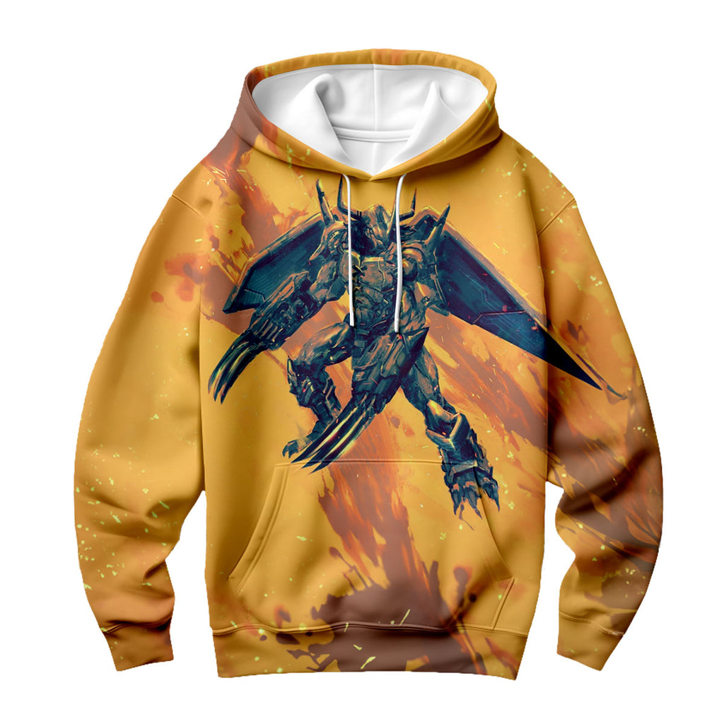 Digimon Adventure Wargreymon Flying With Orange Energy Anime Apparel