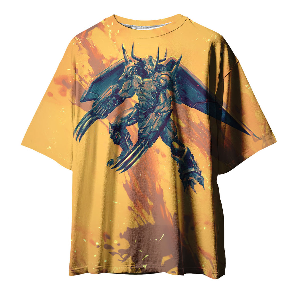 Digimon Adventure Wargreymon Flying With Orange Energy Anime Apparel