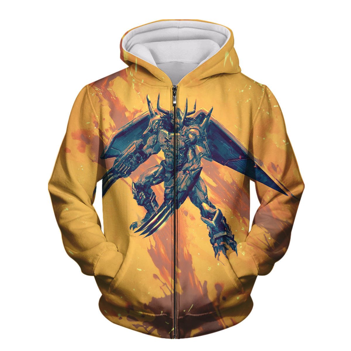 Digimon Adventure Wargreymon Flying With Orange Energy Anime Apparel