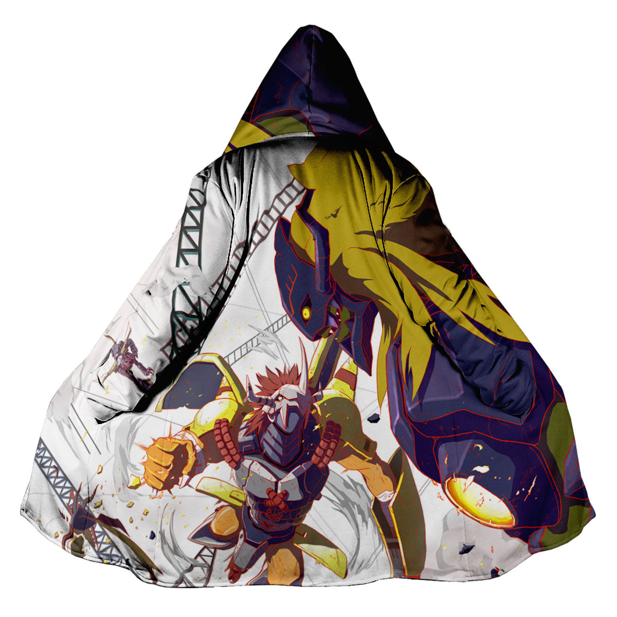 Digimon Adventure Wargreymon Smashing Diaboromon With Yellow Energy Anime Apparel