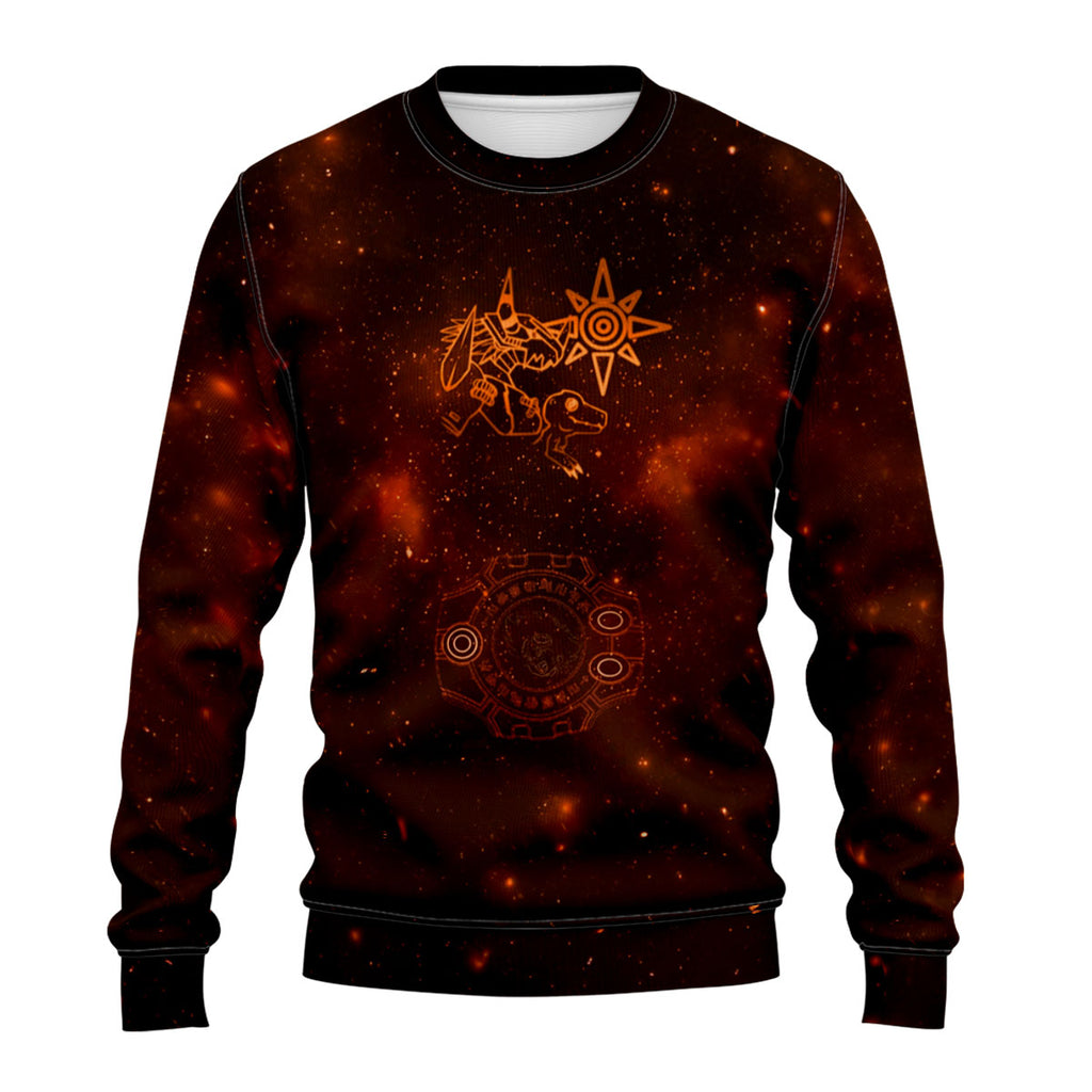 Digimon Adventure Wargreymon Space Battle Courage Emblem Anime Apparel