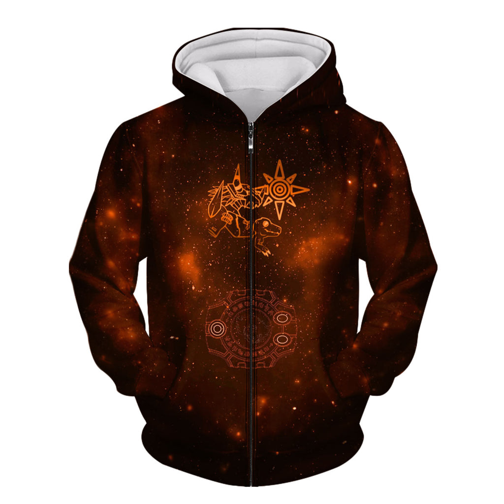 Digimon Adventure Wargreymon Space Battle Courage Emblem Anime Apparel