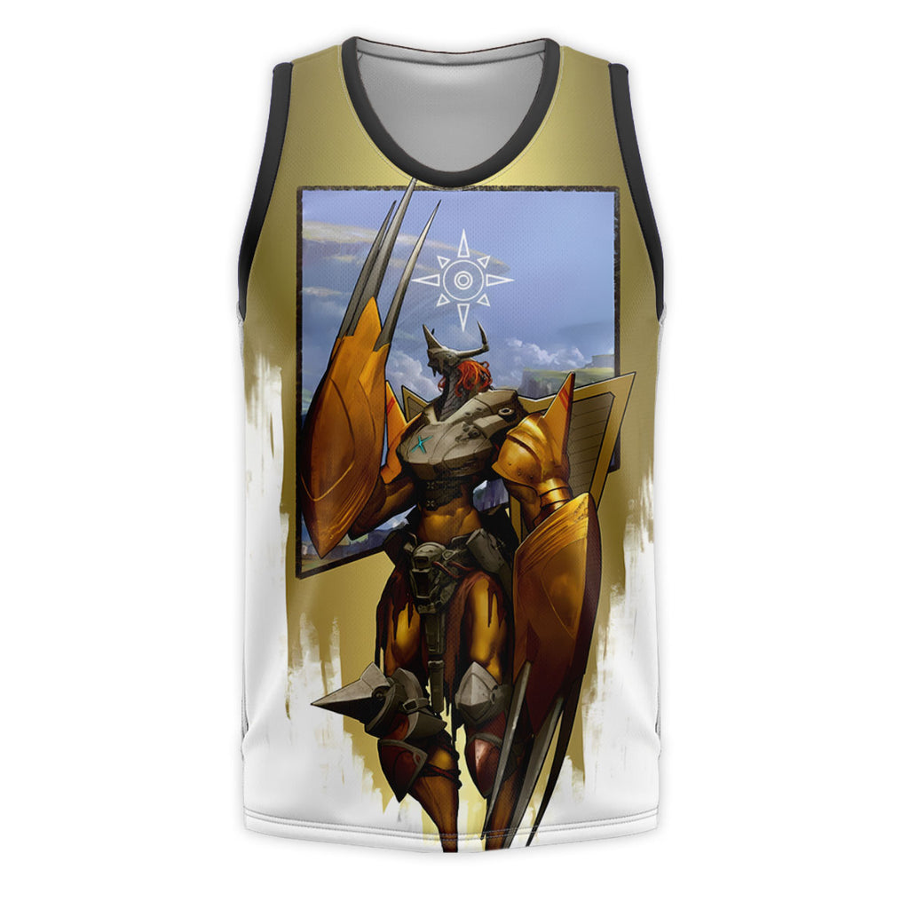 Digimon Adventure Wargreymon Standing In Gold And White Area Anime Apparel