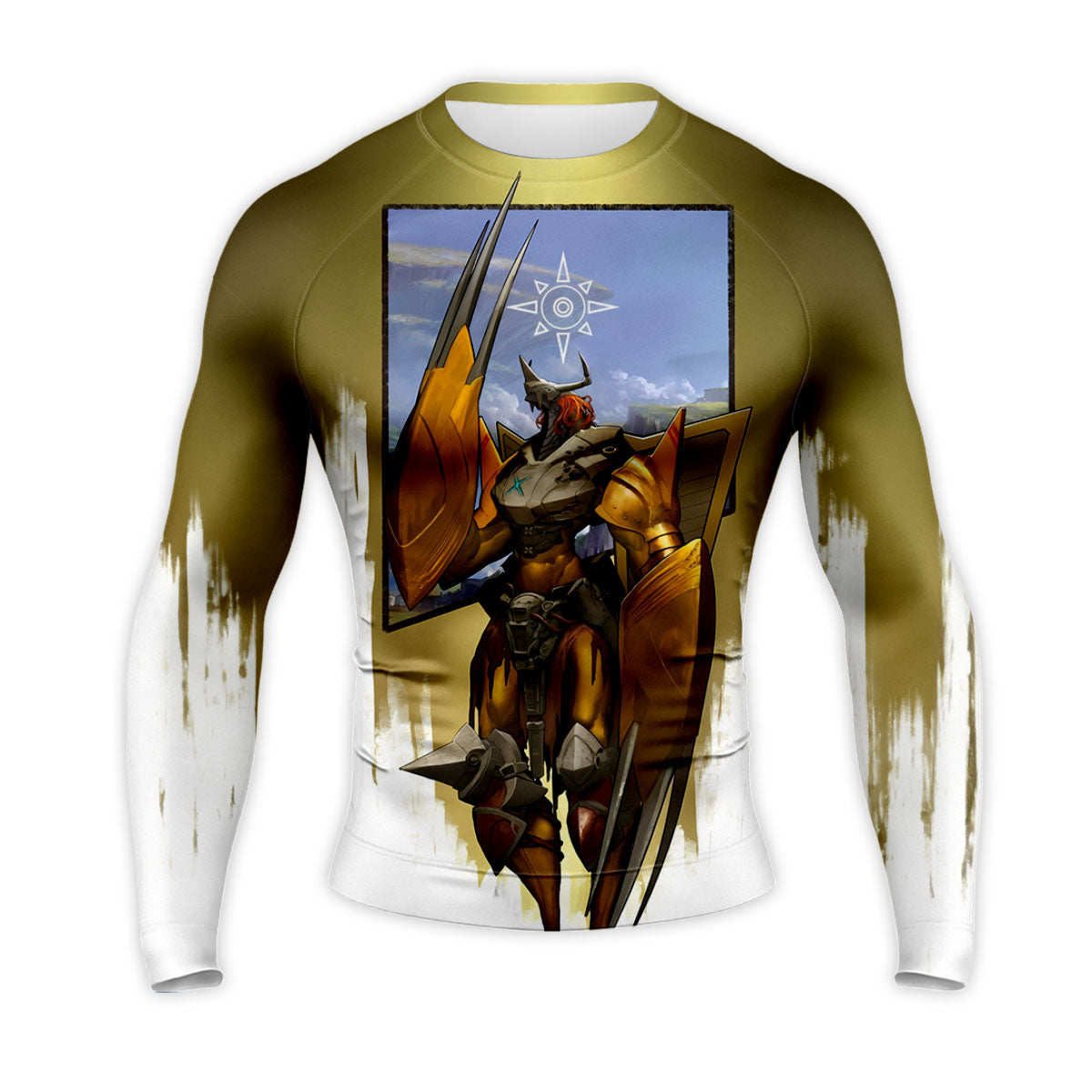 Digimon Adventure Wargreymon Standing In Gold And White Area Anime Apparel