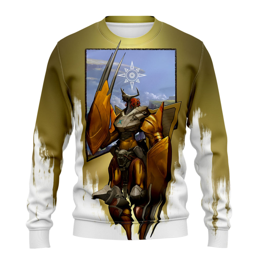 Digimon Adventure Wargreymon Standing In Gold And White Area Anime Apparel