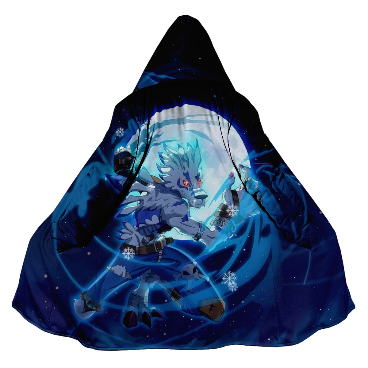 Digimon Adventure Weregarurumon Attacking Under Blue Moonlight Anime Apparel