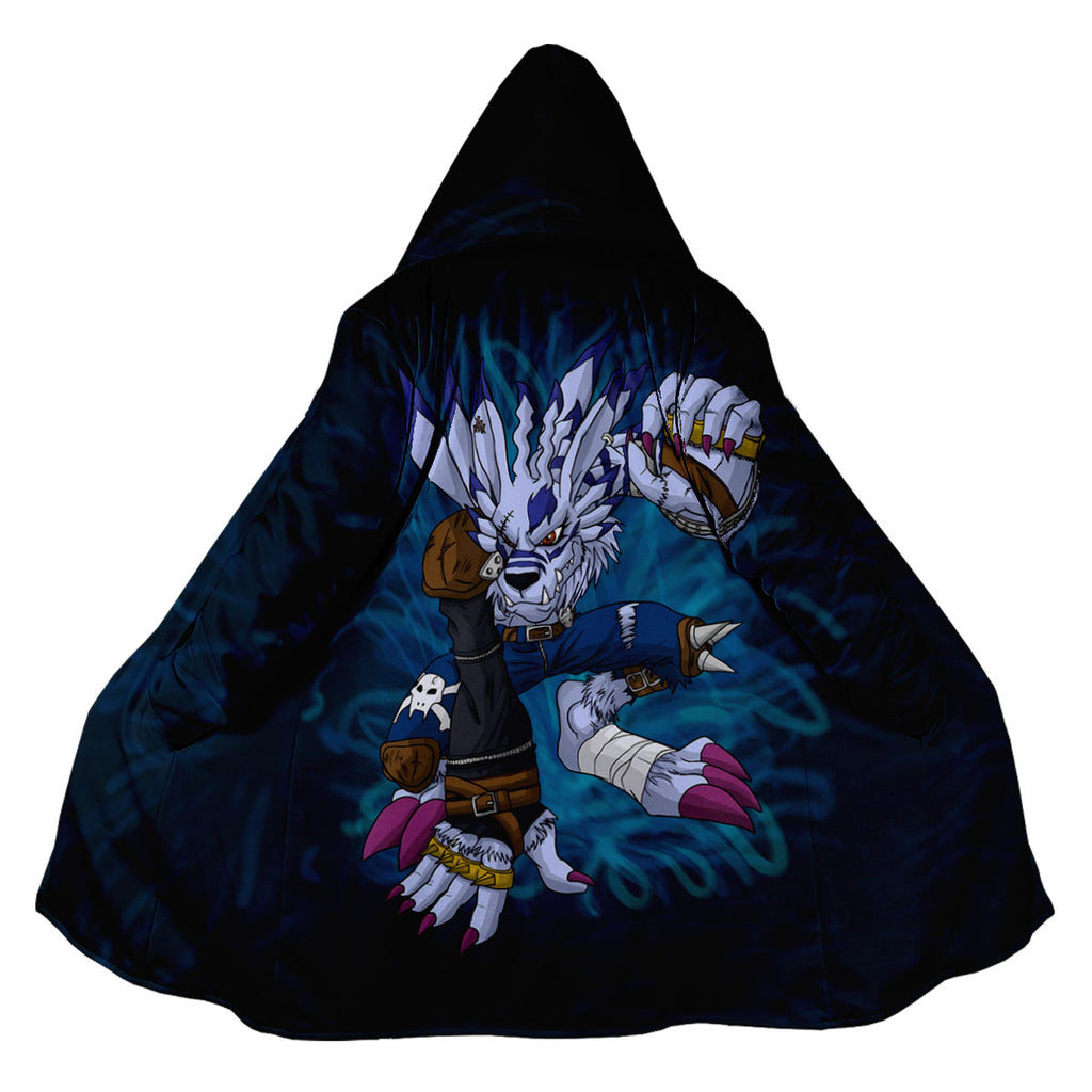 Digimon Adventure Weregarurumon Blue And White Color Scheme Anime Apparel