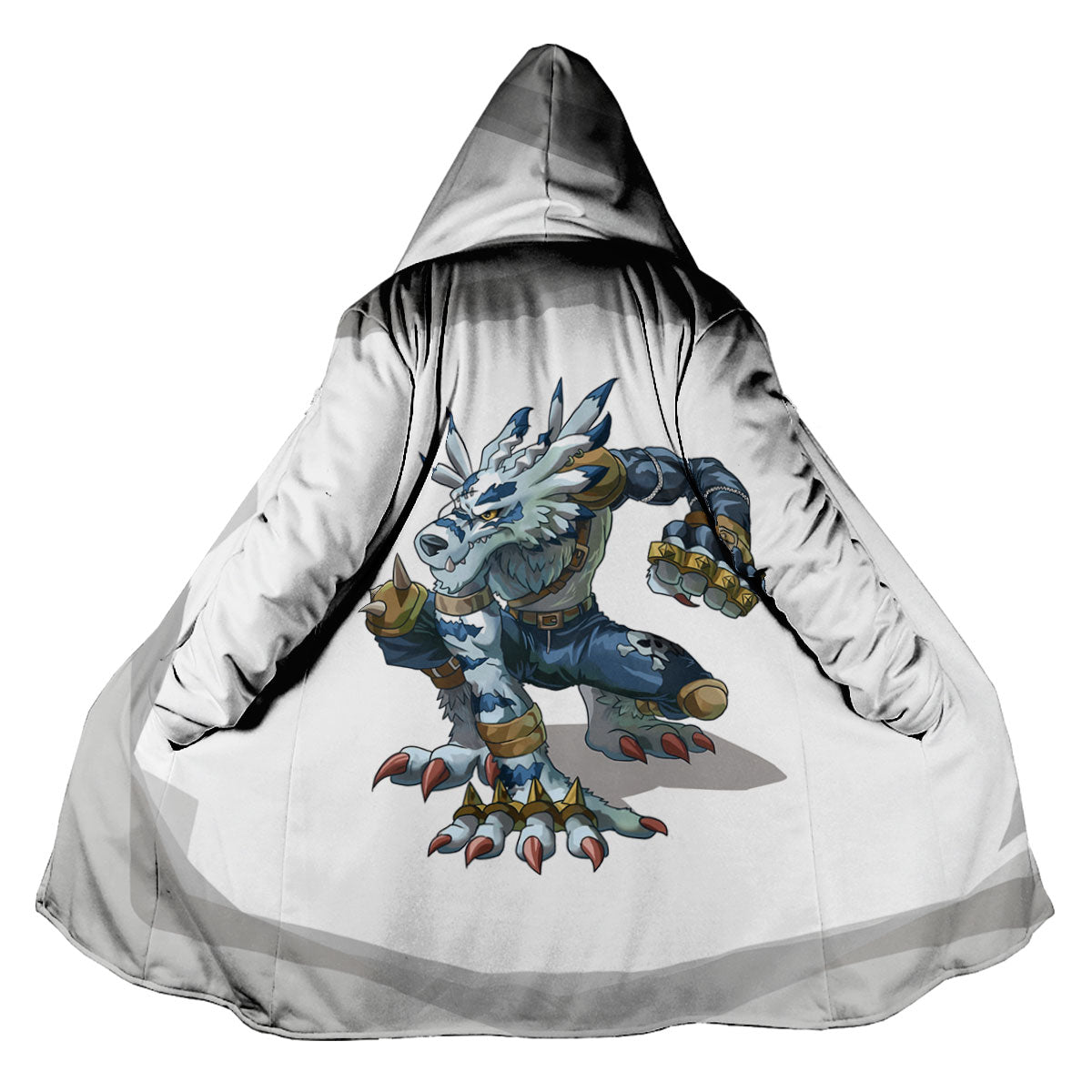 Digimon Adventure Weregarurumon Crouching On White Background Anime Apparel