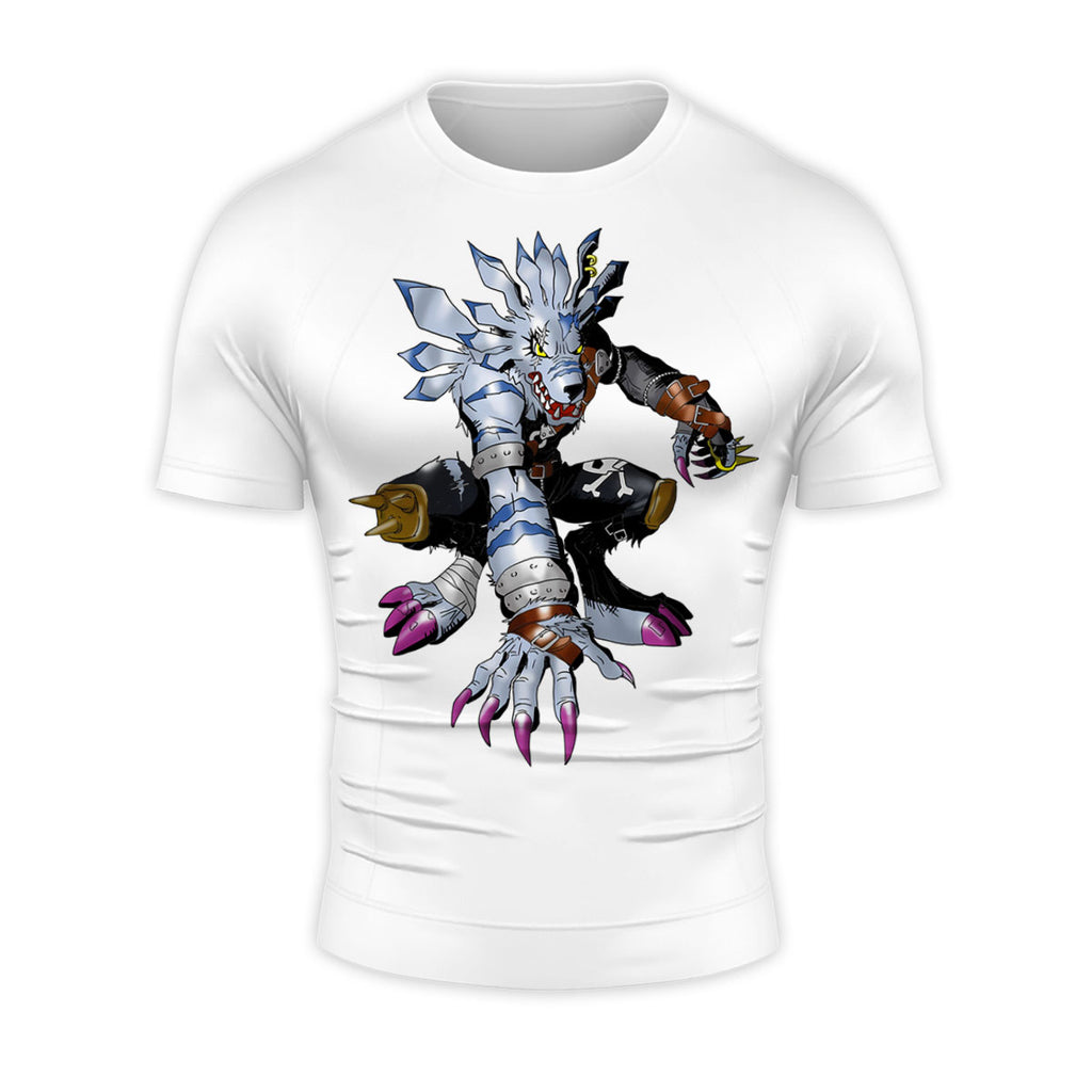 Digimon Adventure Weregarurumon Crouching With White Fur Anime Apparel